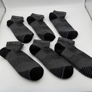 Tommie Copper Compression Socks Lot  6 pair - Ankle Low Cut Athletic M/L